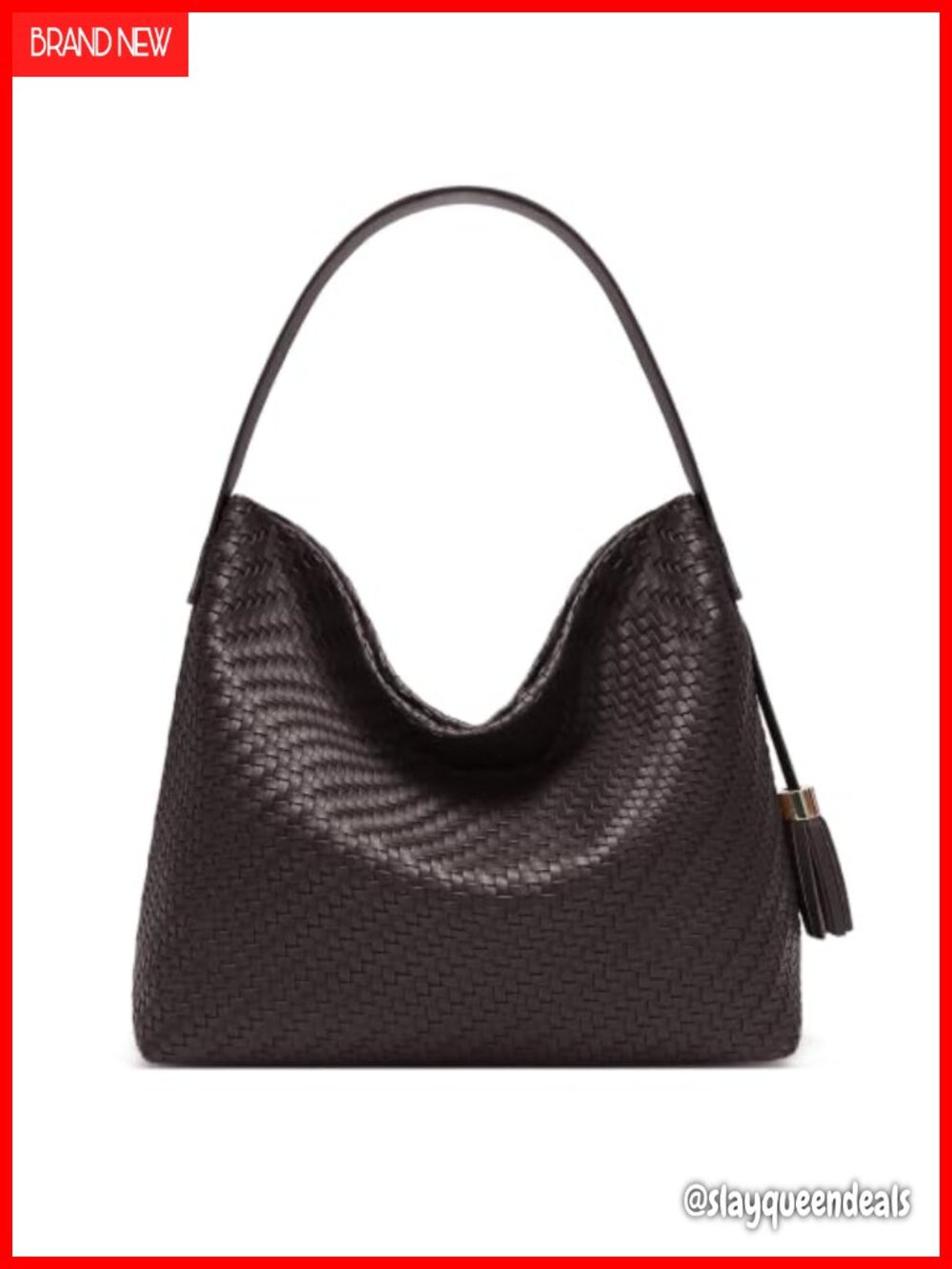 Woven Leather Tote Bag Women Hobo Shoulder Crossbody Handbag